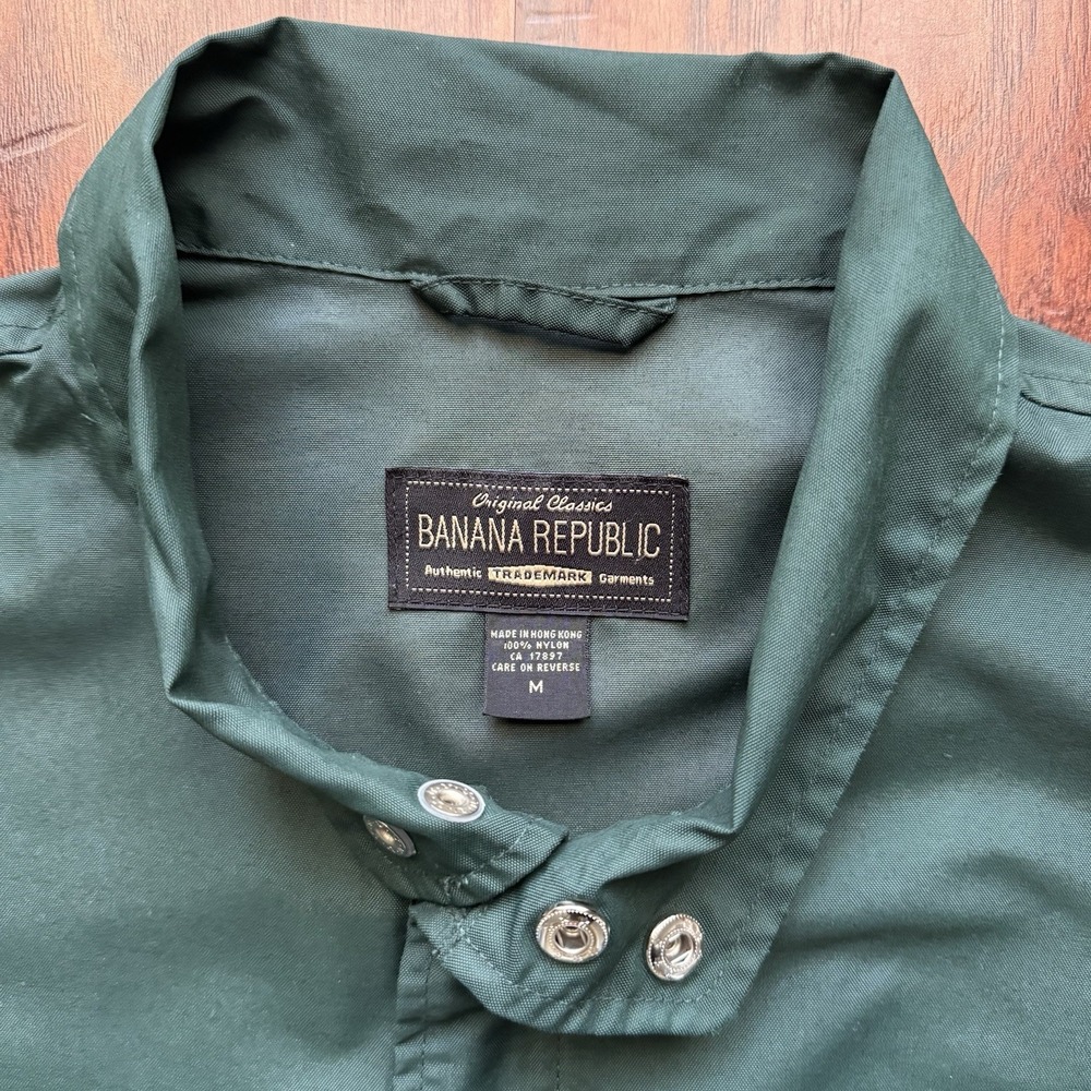 VTG Banana Republic Safari Field Jacket Back‎ Game Pocket Sz M Green EXC Cond